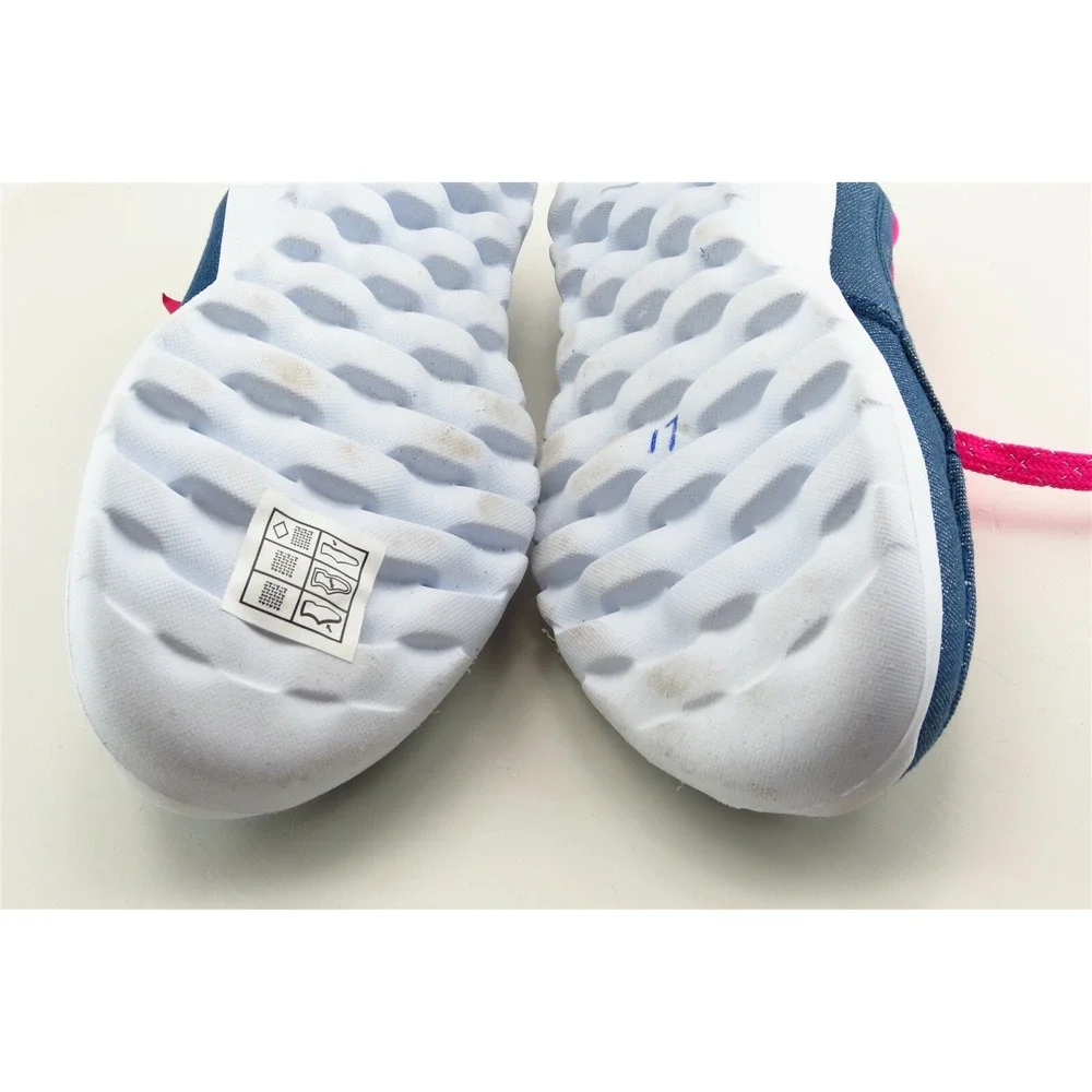 Skechers Toddler Girls'‎ Goga Mat Shoes Size 11 Blue Fabric Lace Up Lightweight